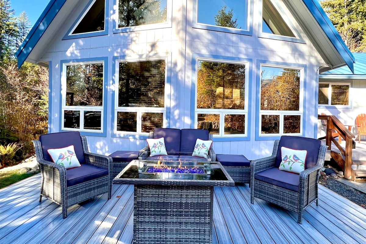 Enjoy the river views from our deck