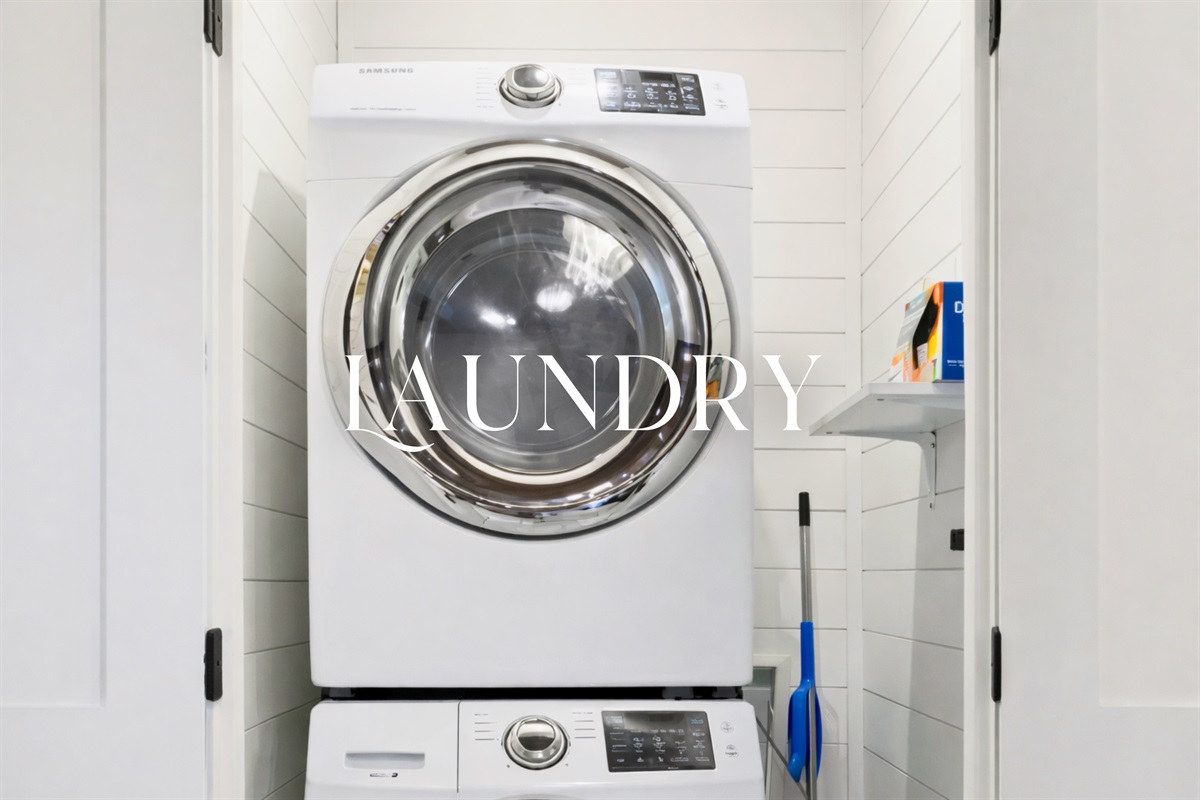 No need to pack heavy—our spacious laundry room has everything you need for quick and easy clothes care.