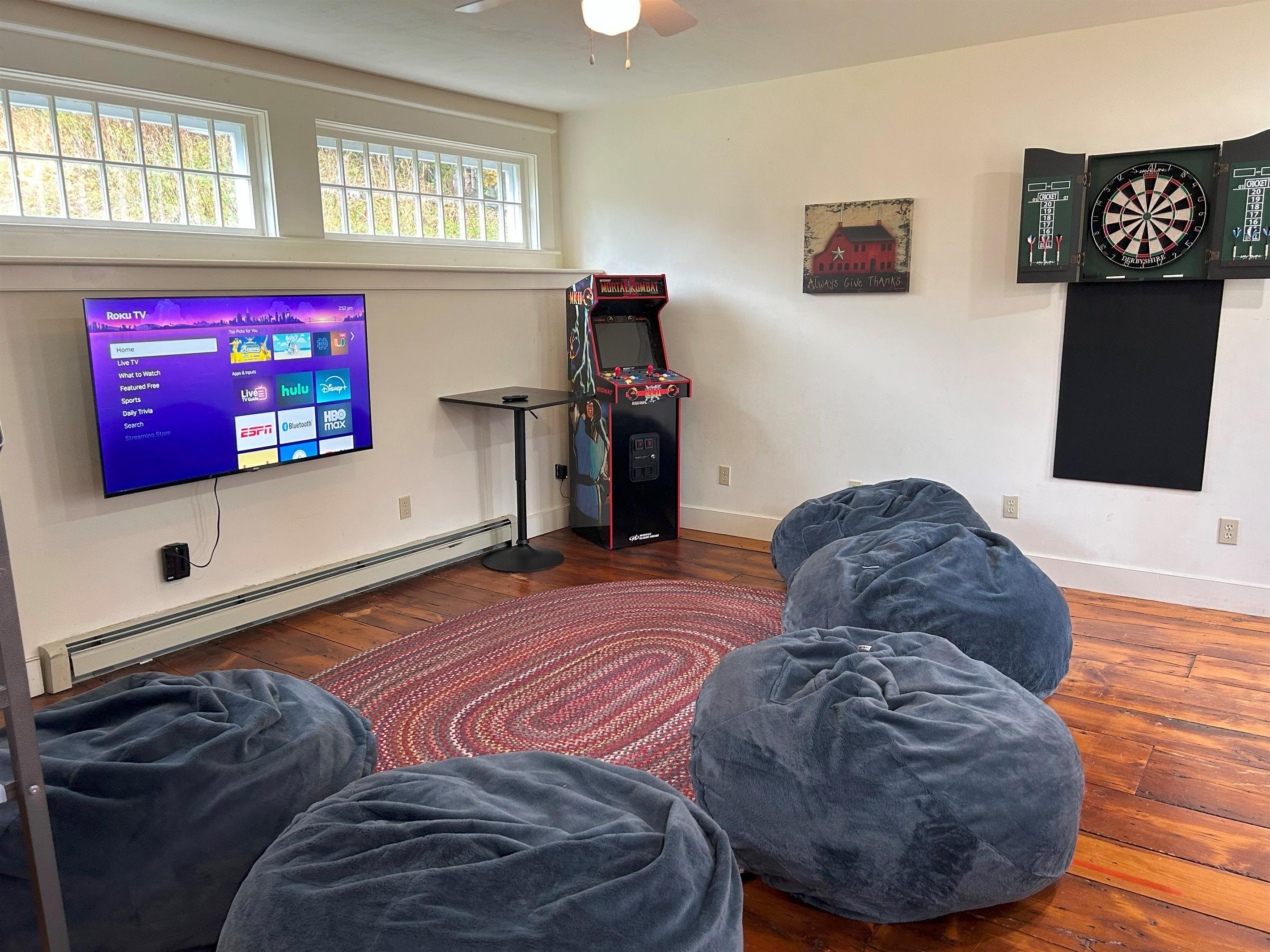 Dart Board in game room