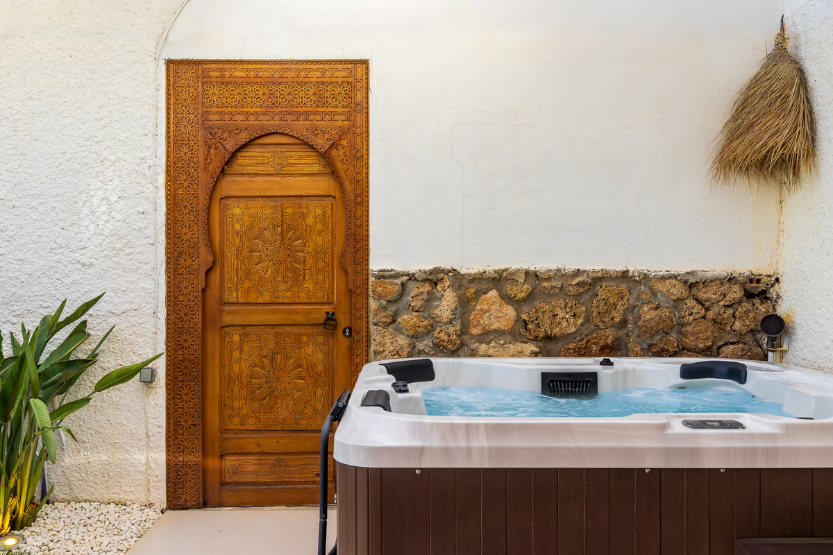 Private jacuzzi area for relaxing stays by the sea