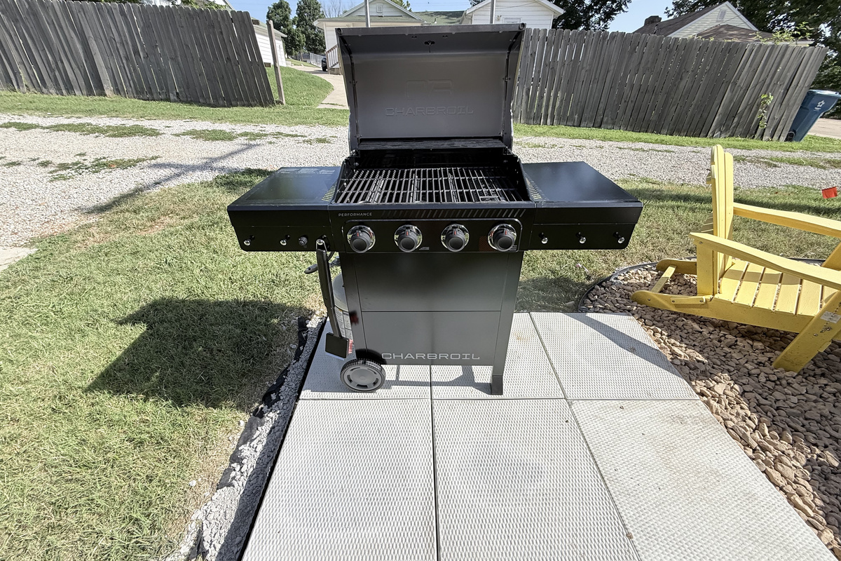 New propane grille for those family gatherings and friends.