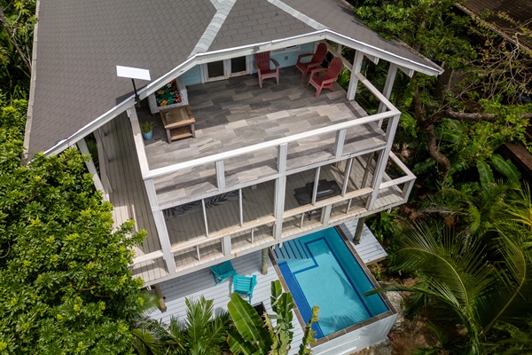 Three levels of deck space