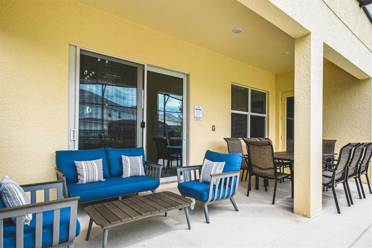 Large outdoor area around the pool