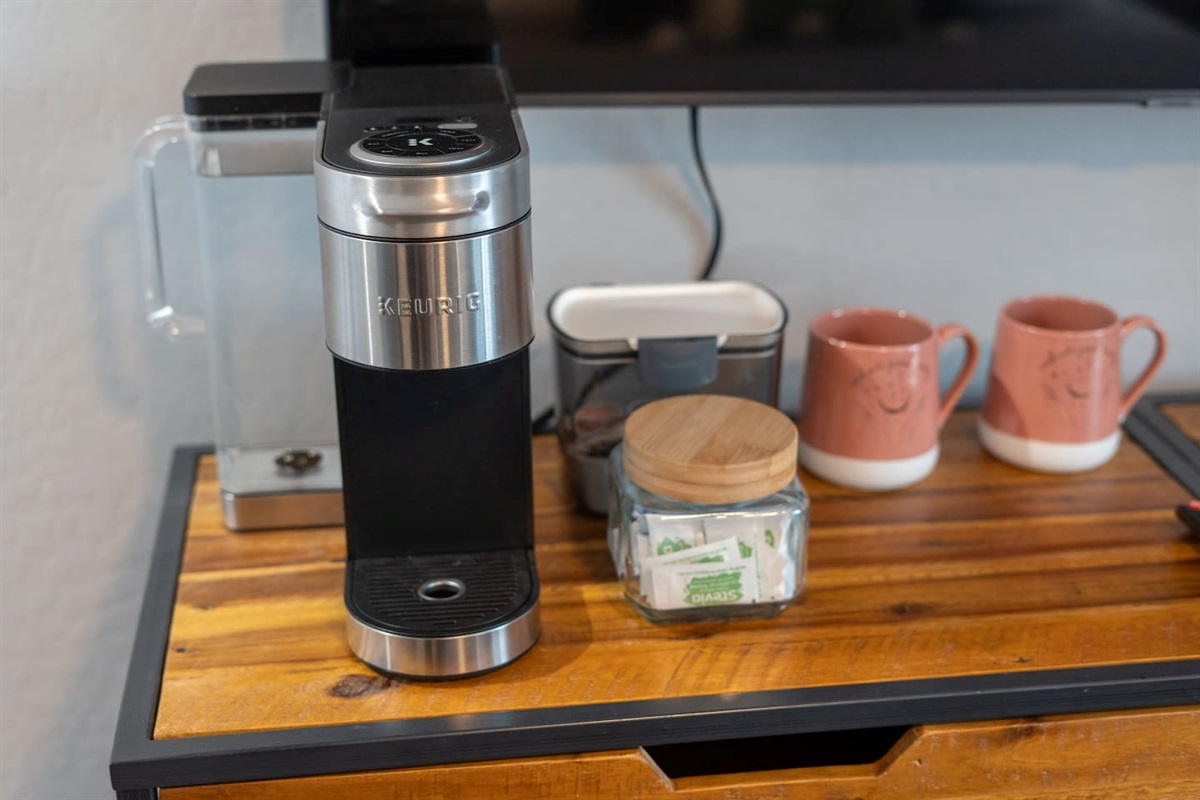 Keurig Coffee Maker and Coffee.