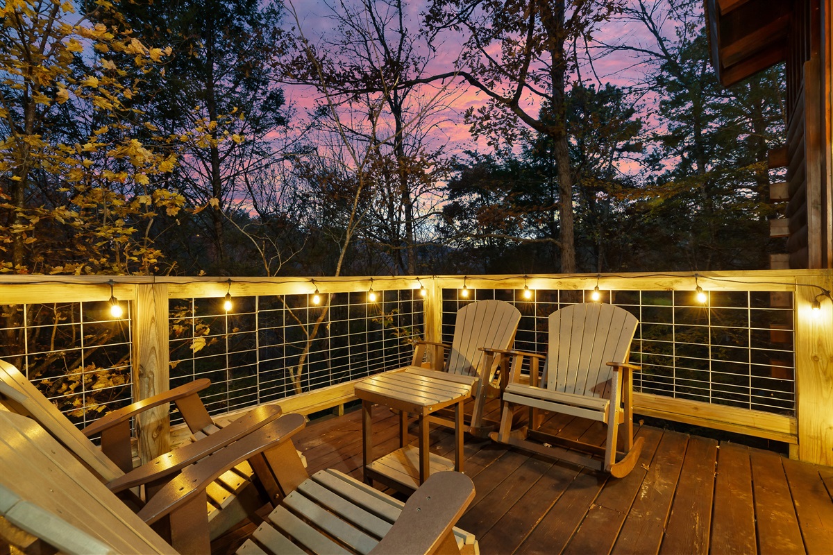 Sunrise and sunset views.