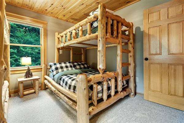 Designed for fun and rest, this bedroom has space to spread out and settle in.