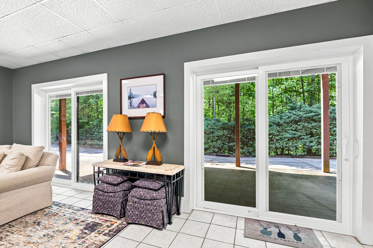 Access the driveway from the basement doors
