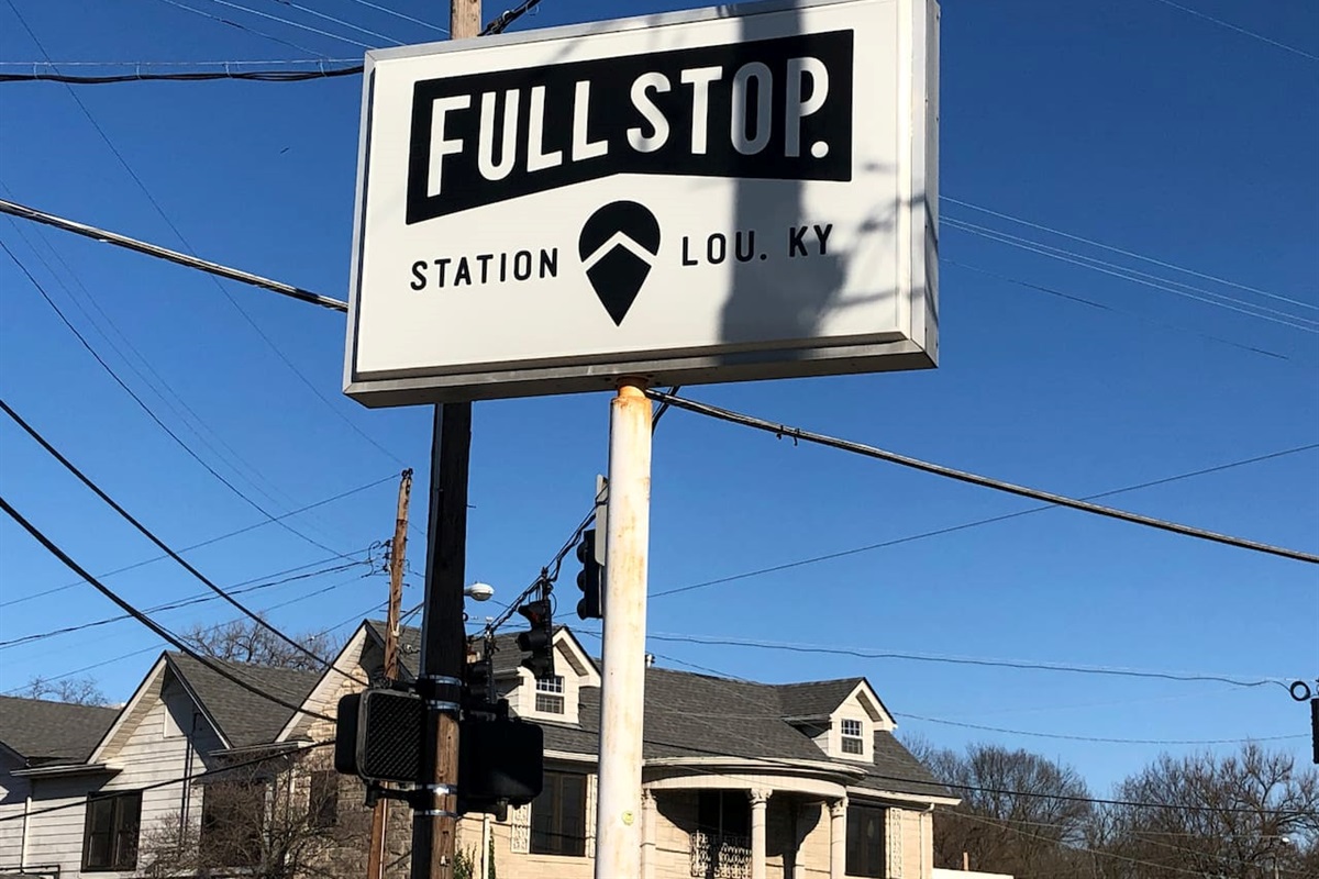 Grab a quick coffee or hang outside and enjoy a beer at the Full Stop Station directly across the street.