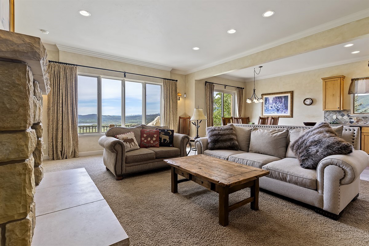 Open-concept living space perfect for gathering after a day of adventure.