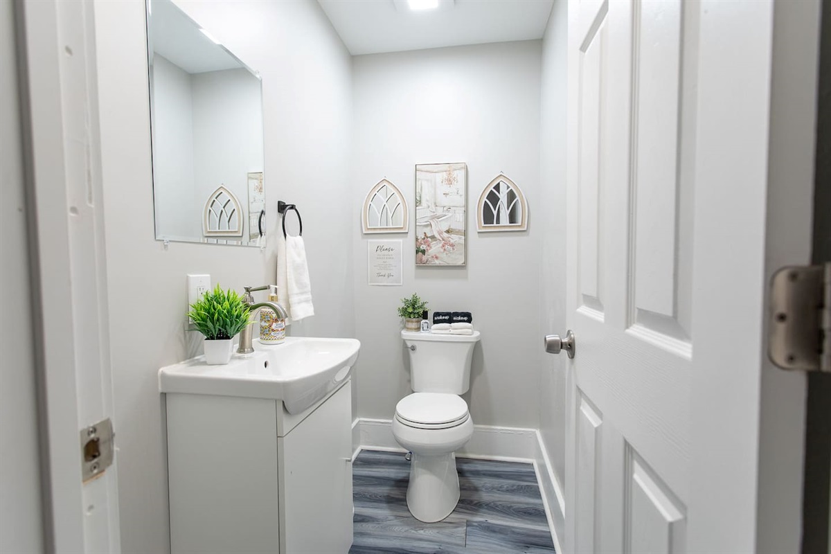 You’ll also find a handy half-bath on the first floor.