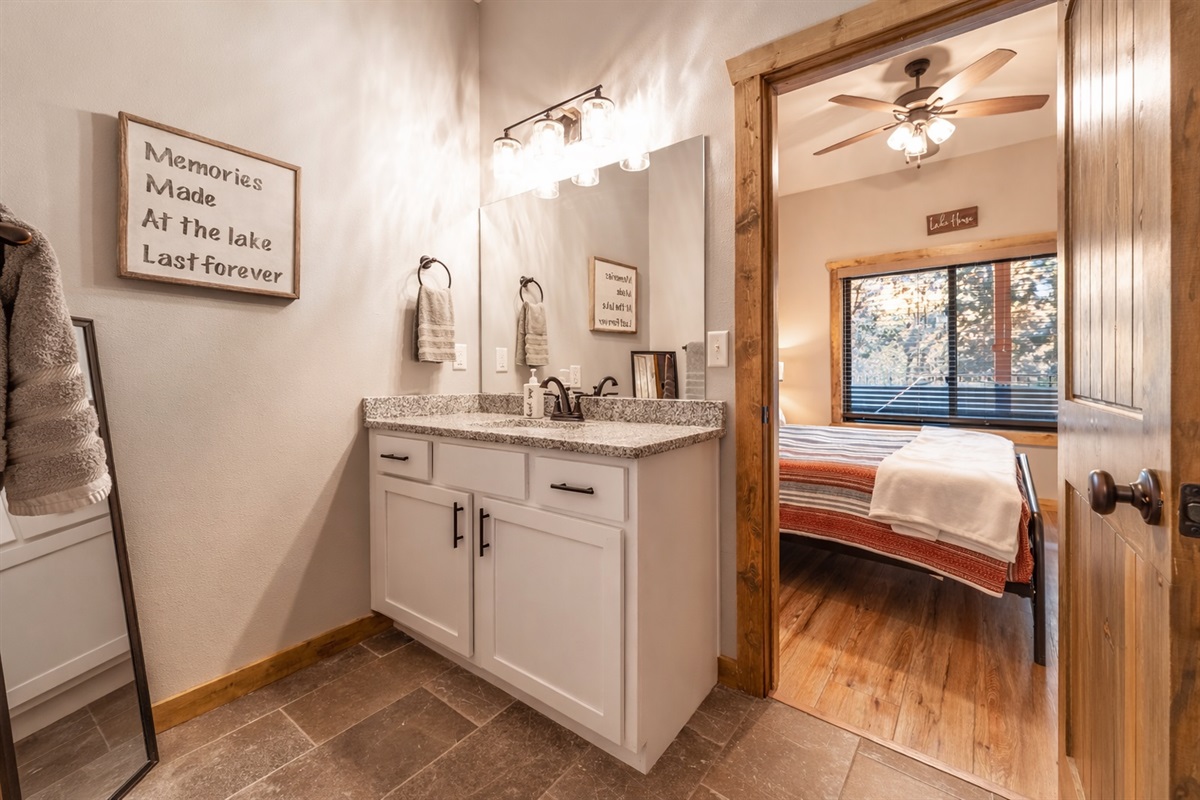 Lower level jack & Jill bathroom