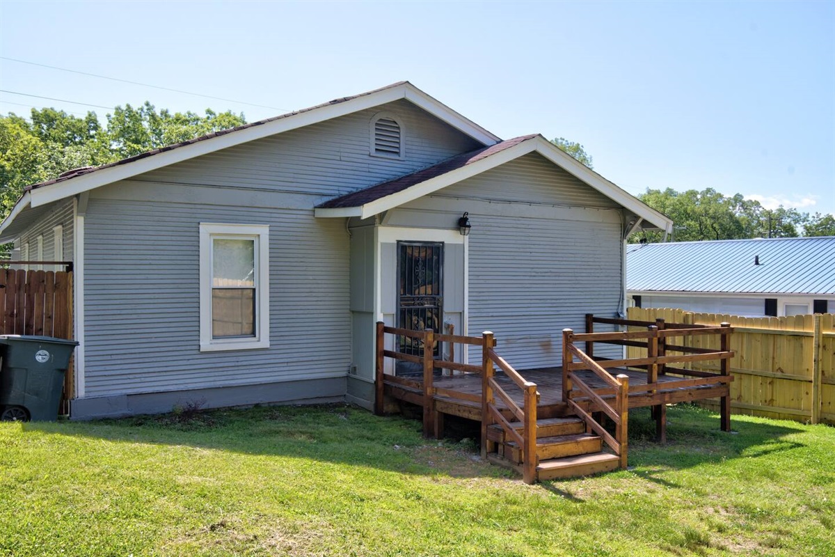 Fully enclosed backyard and deck