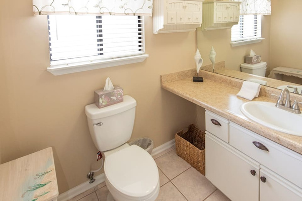 Step around the  corner mid- meal &mdash; the  main-level half bath means no one has to trek upstairs during dinner.