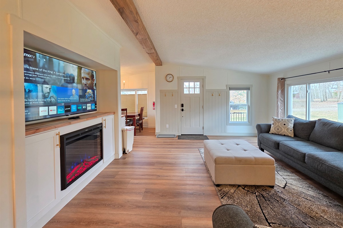 Living Room with big screen TV.