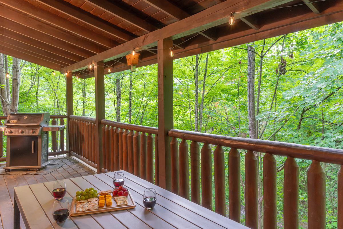 Tuck the kids into bed and enjoy some adult time on the private back porch. 