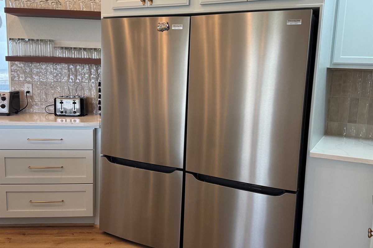 Double Fridges with double ice makers and a built in ice maker too! 