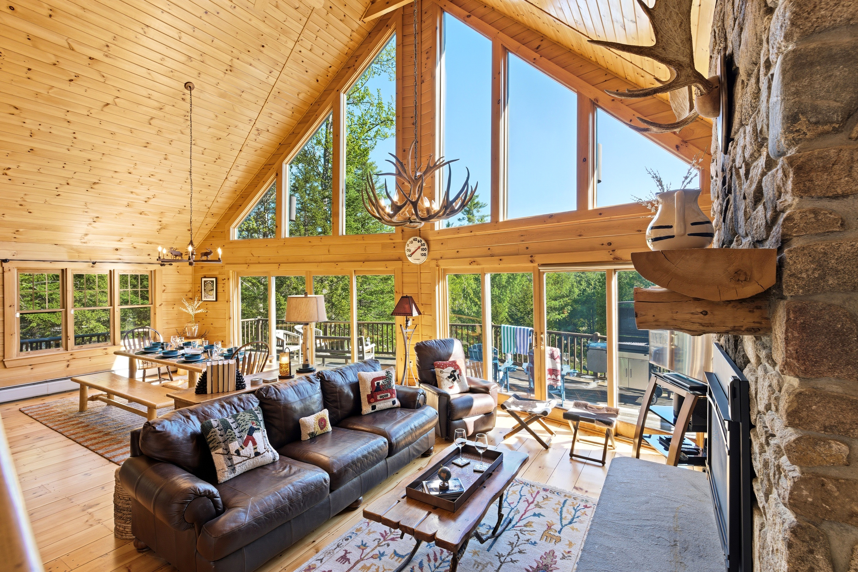 Take in breathtaking scenery through the floor-to-ceiling windows that bring the outdoors inside.