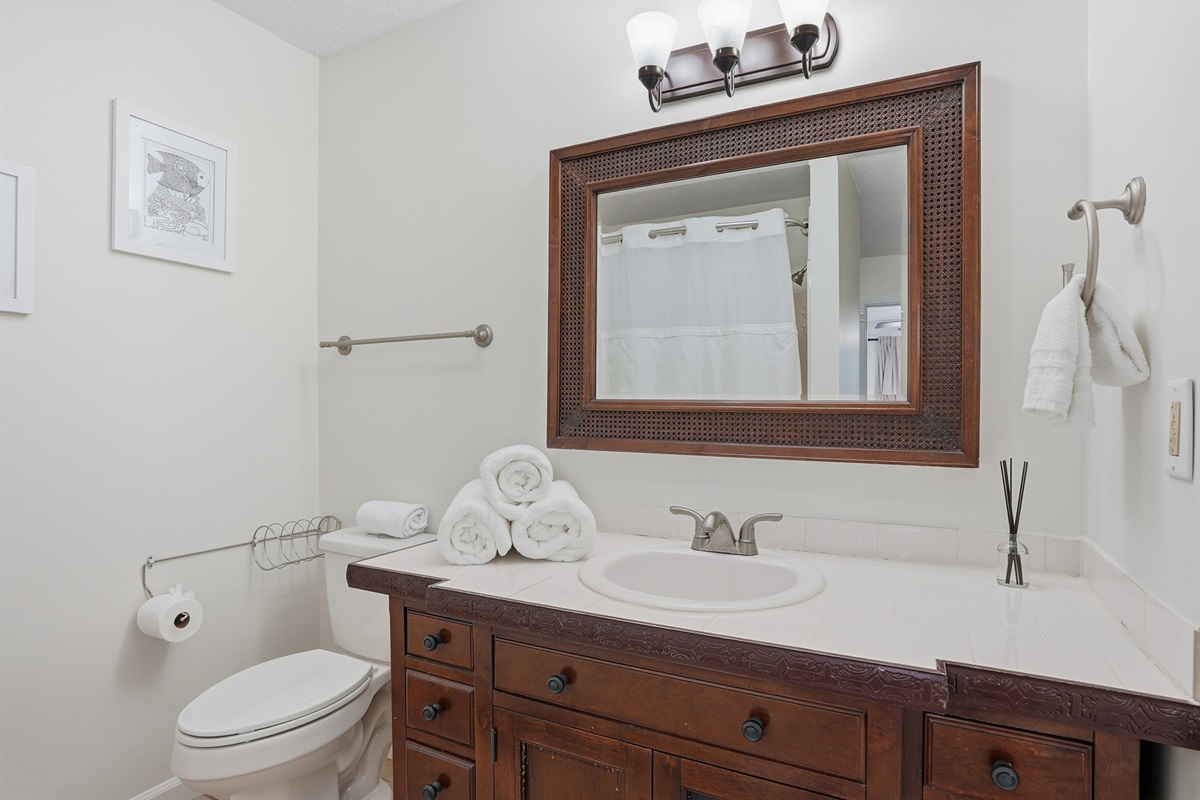 Bathroom #2 has a Combo Tub/Shower