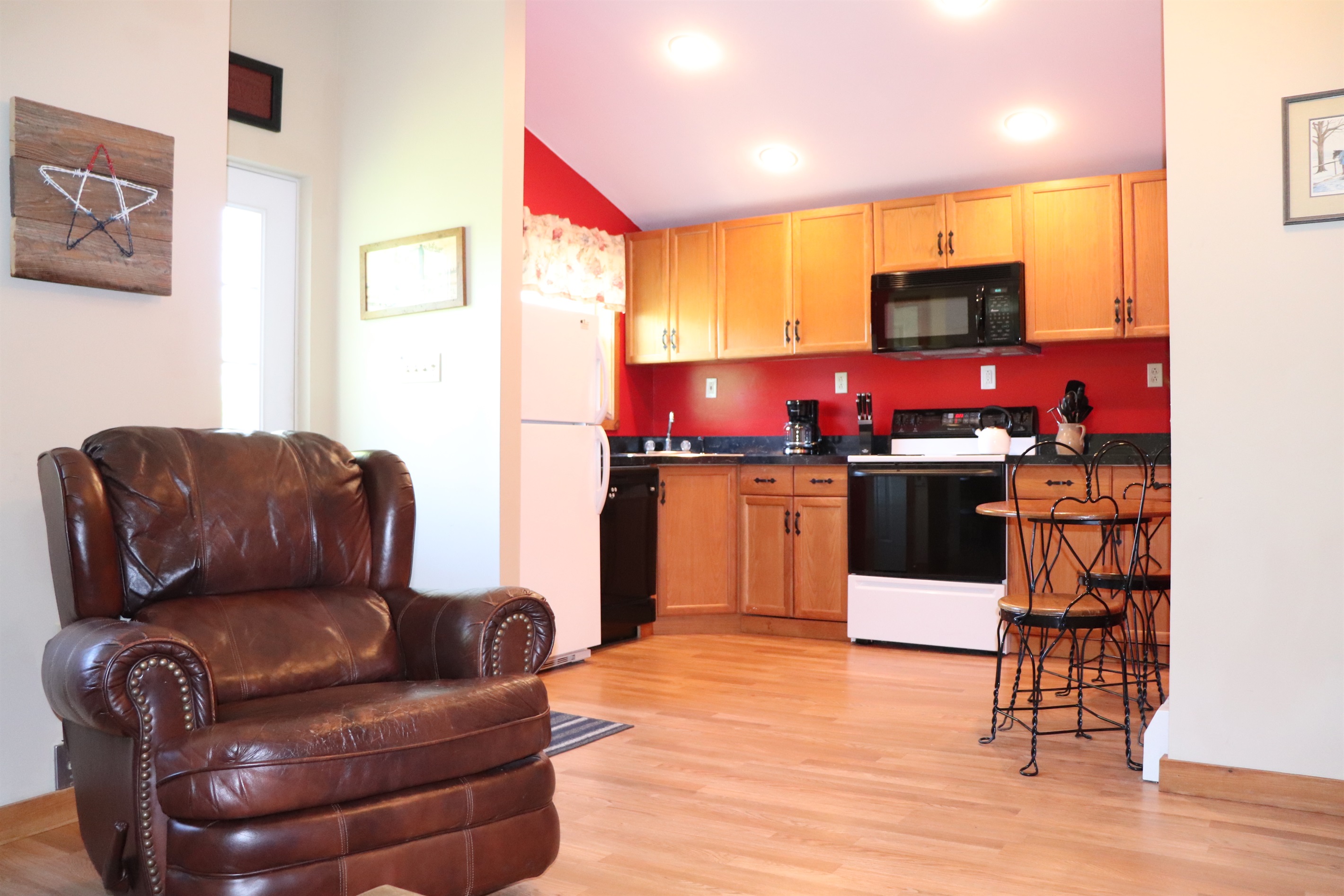 Living room and kitchen