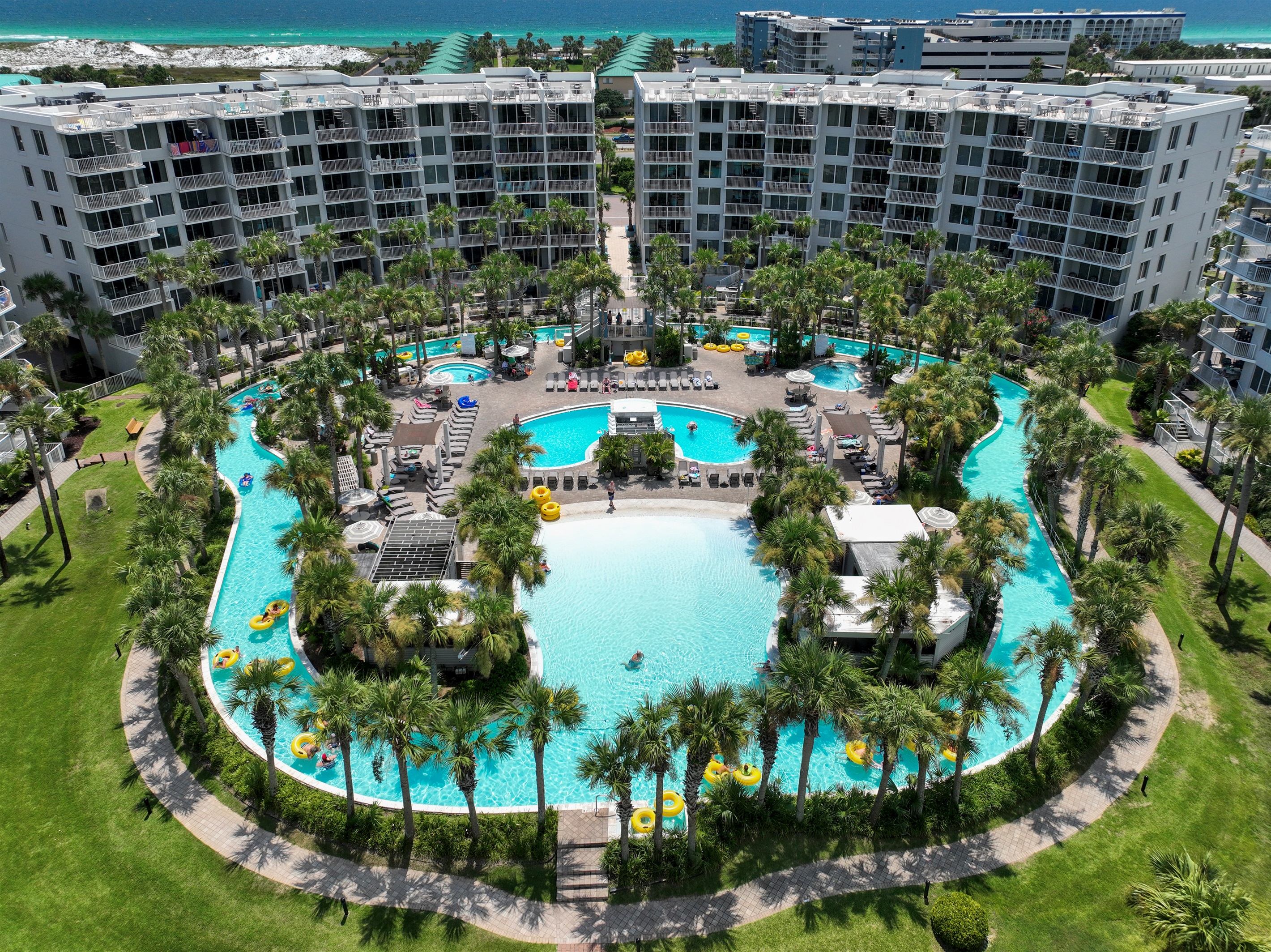 Aerial view of the resort