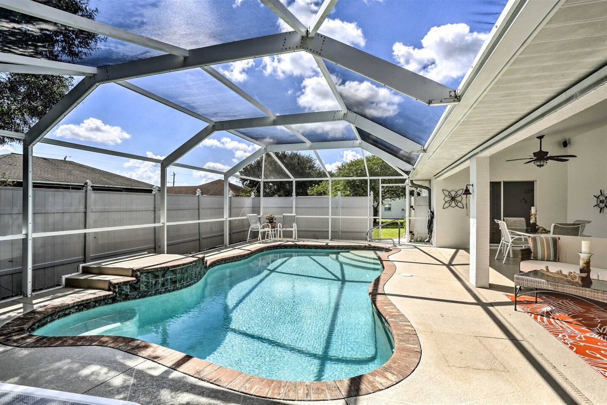 Enjoy the heated private pool!