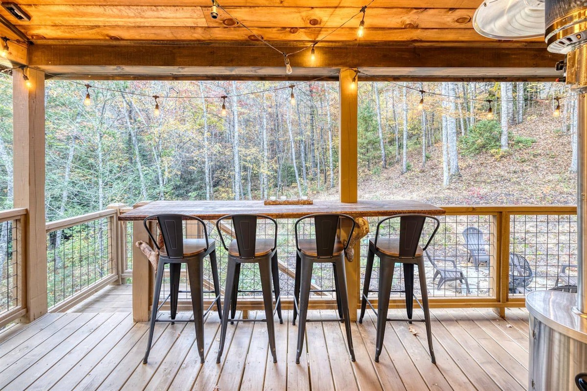 Savoring the serenity: Let the gentle breeze carry your worries away on our cozy porch retreat. 