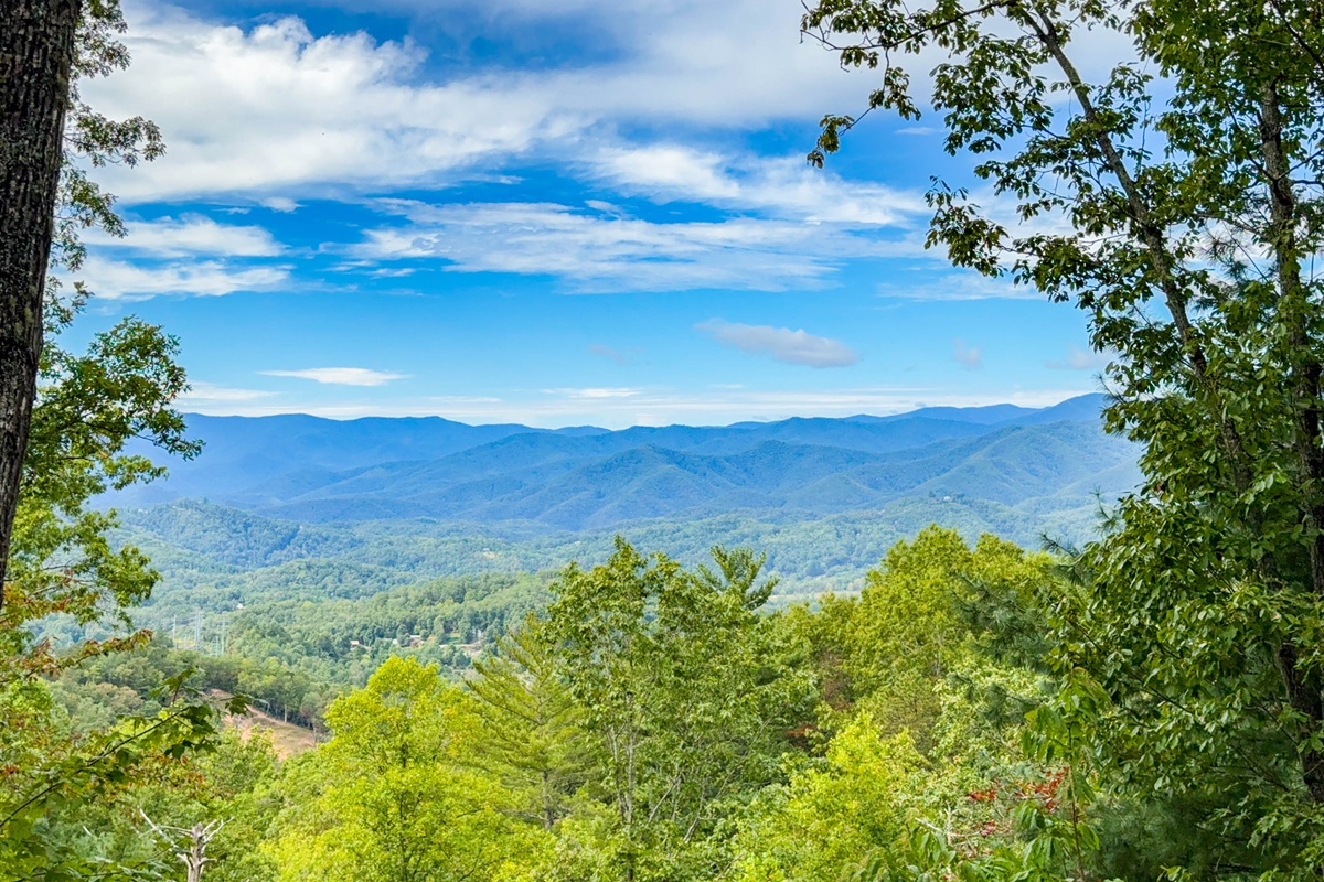 Enjoy a cup of coffee in the morning as the fog rolls through the valley revealing the majestic mountain views!