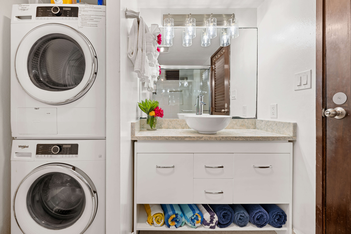 Enjoy the convenience of an in-home washer and dryer during your stay.