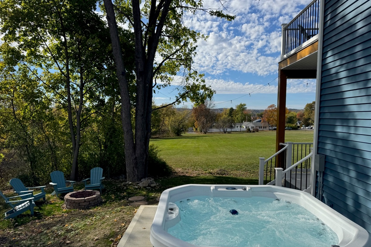 Relax in the hot tub