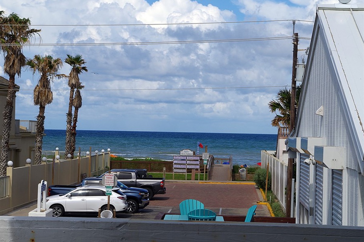Our 2nd story balcony offers the perfect view of the waters.