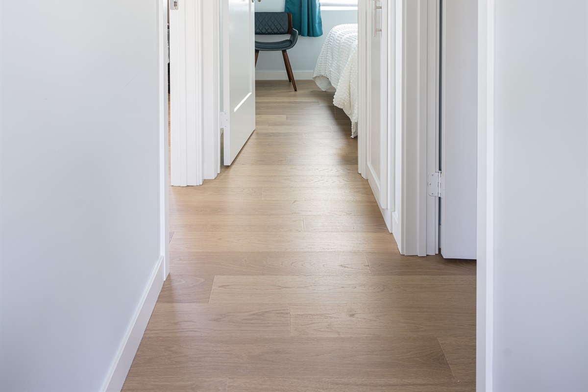 Hallway to bedrooms 1 and 2 and bathroom 1