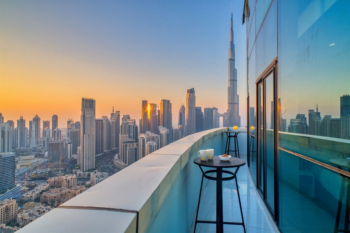 Astonishing full Burj Khalifa view from private balcony