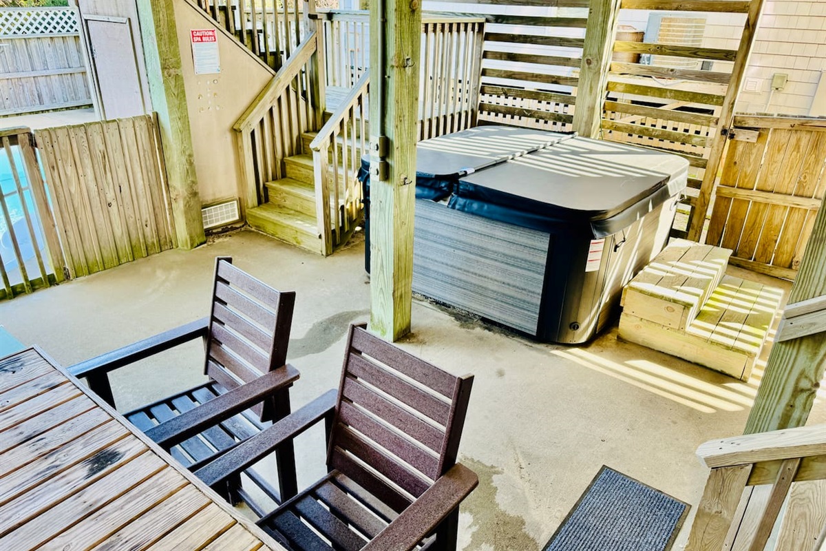 Private hot tub—perfect for evening unwinds.