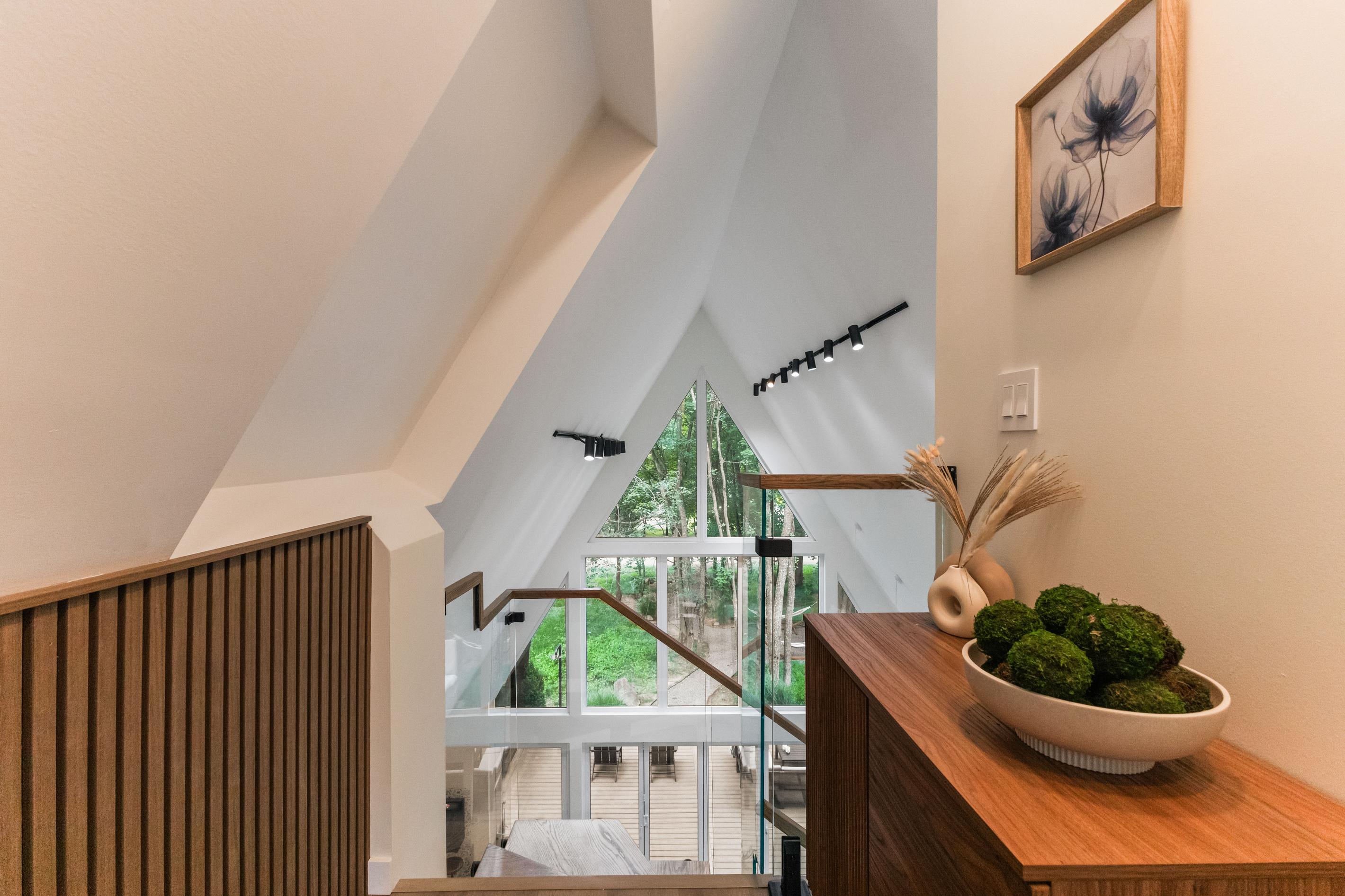 Top of the stairs, best window in the house