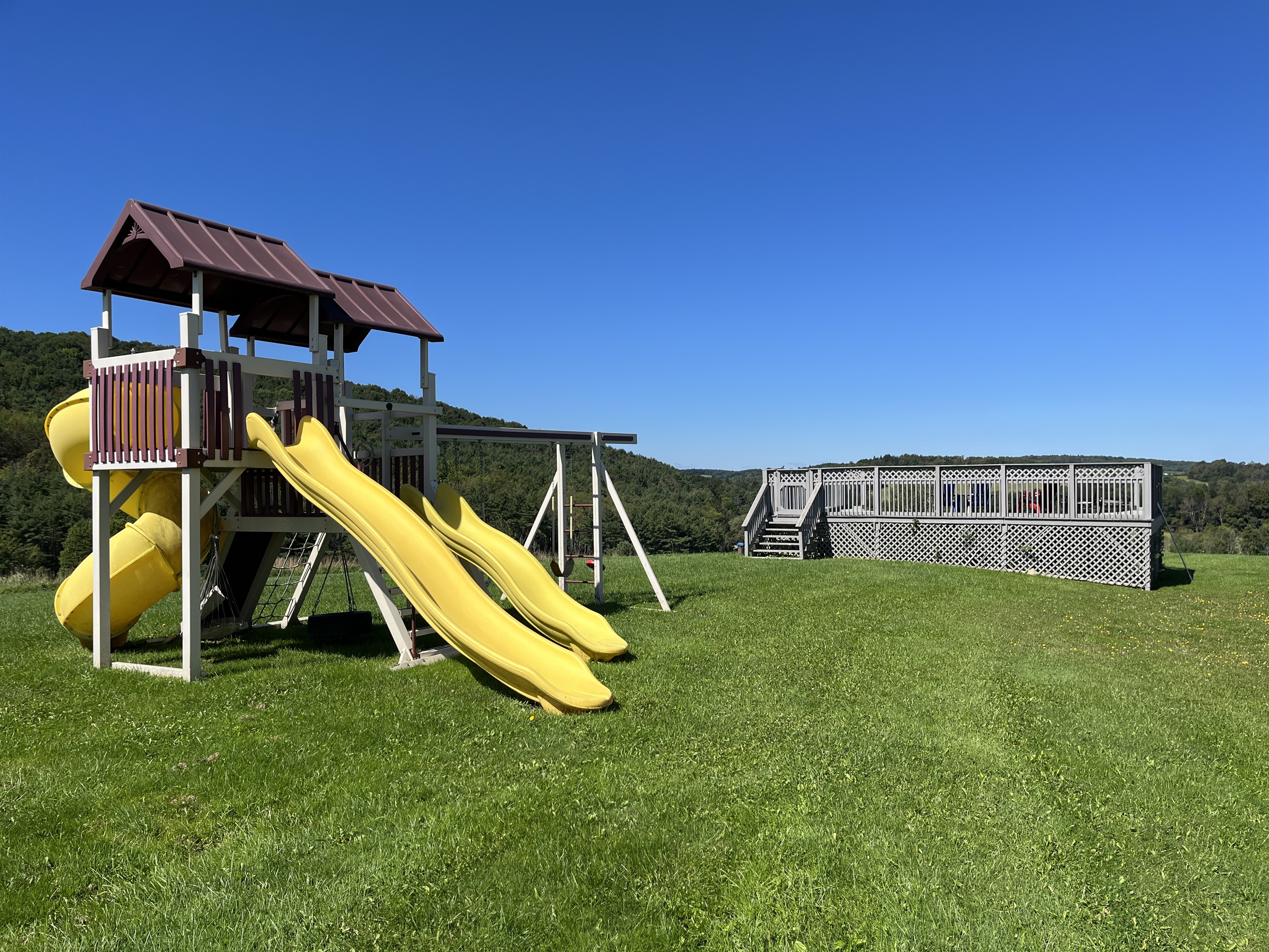 Swingset and pool