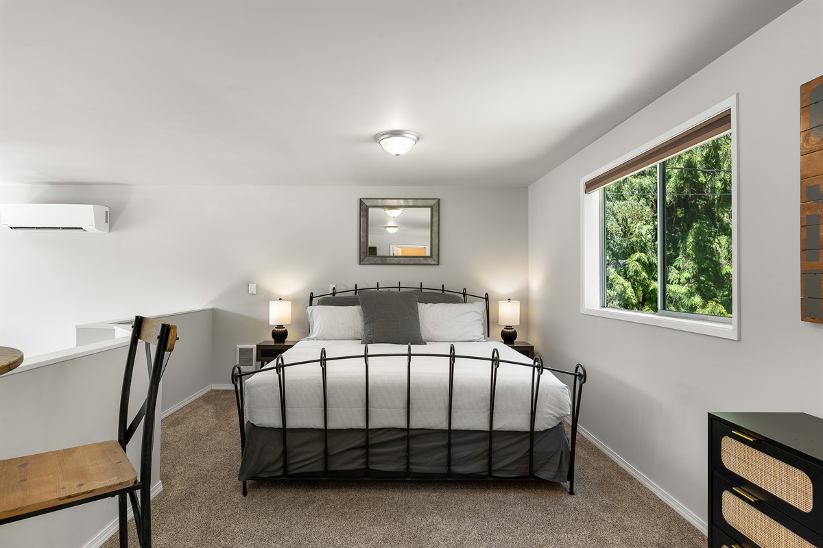 Upstairs king bed.