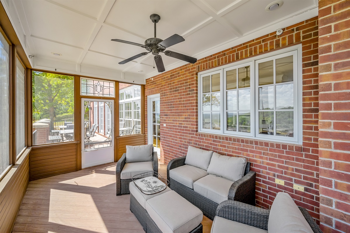 Screened back porch