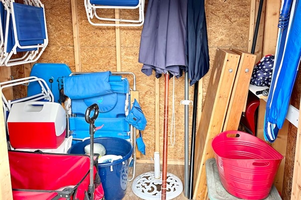 Skip the heavy packing and dive straight into the fun with our fully stocked beach shed. From chairs and umbrellas to coolers and cornhole boards, we provide all the gear you need for a perfect day in the sun and sand.
