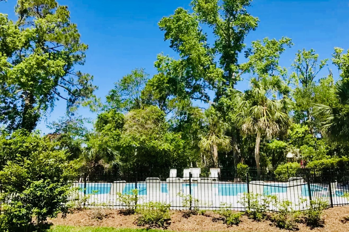 Fenced community pool