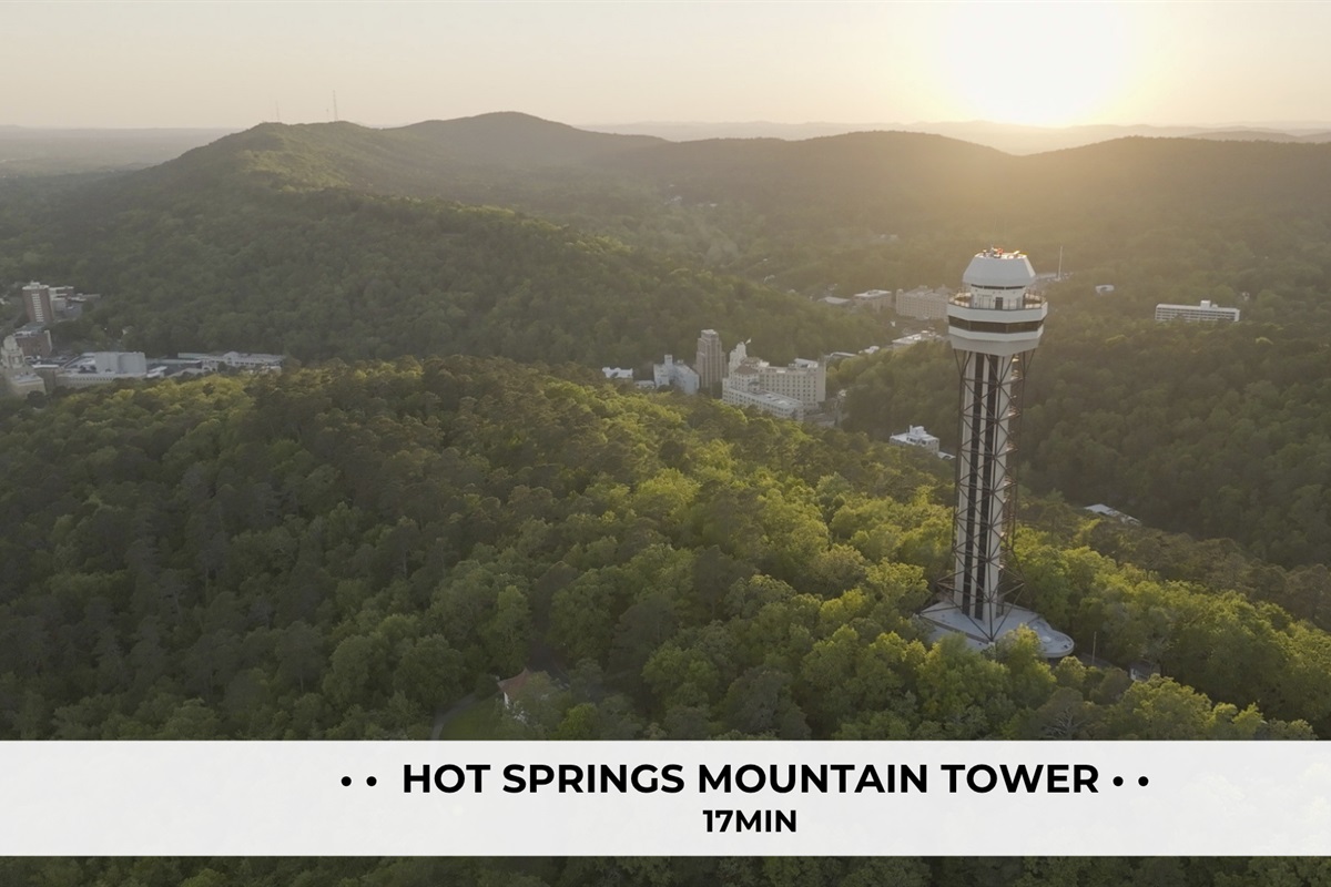 Hot Springs Mountain Tower offers gorgeous views of the Ouachita Mountains.