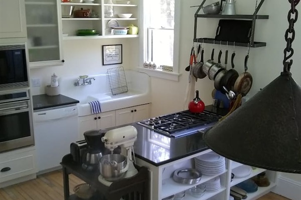 While the kitchen has been remodeled recently, we try to keep the feeling 19th Century.