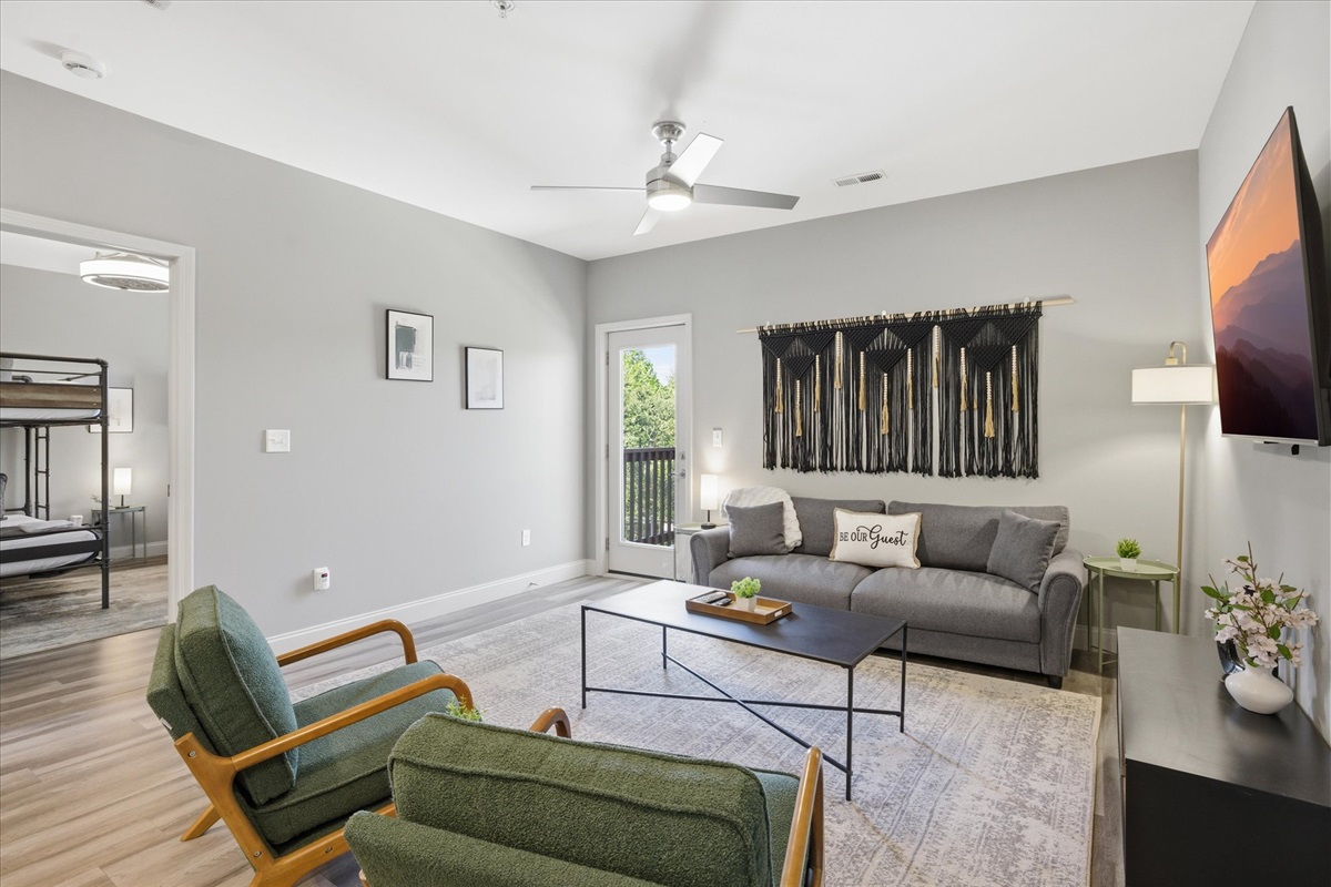 Sit back and claim your spot—this is where everyone lands after a day out. Turn on the TV, stretch out, and settle into a space that’s made for relaxing together.