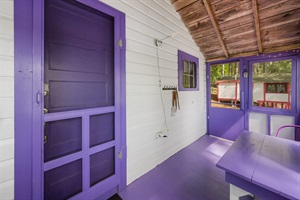 front door and screened porch