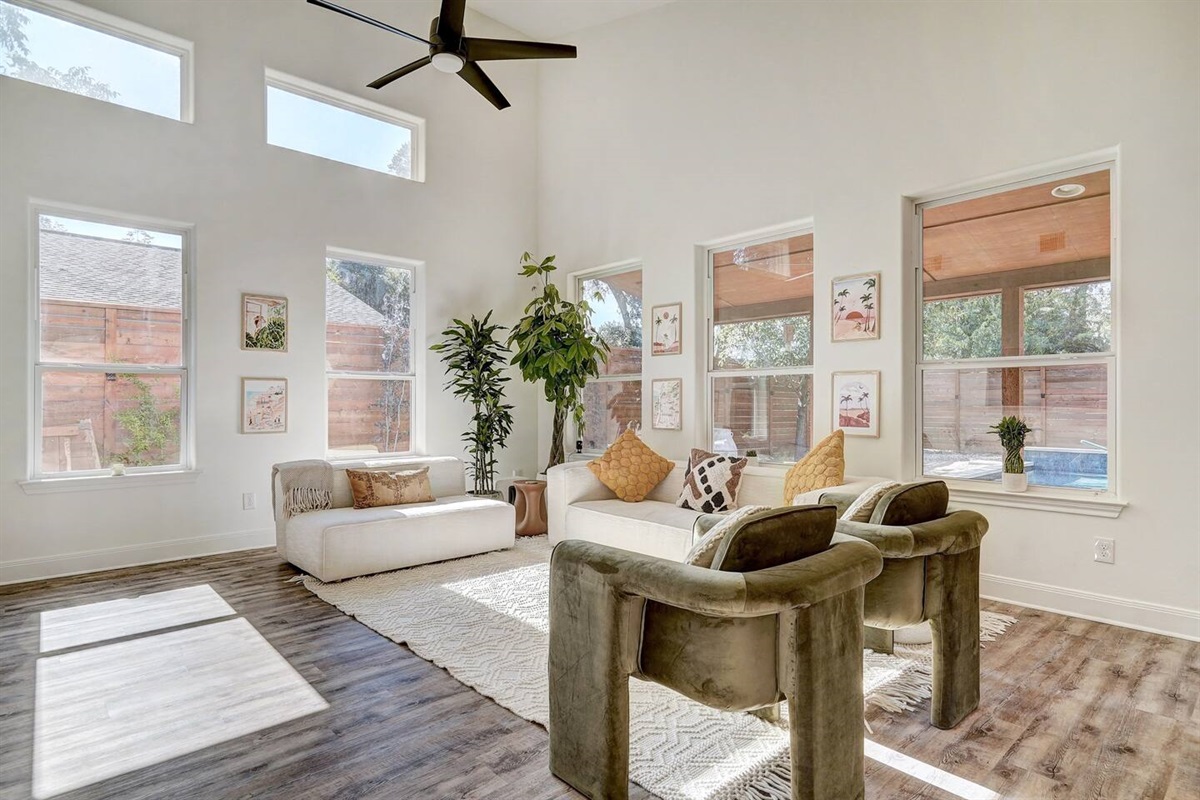 Bohemian style decor with natural lights and good vibes!