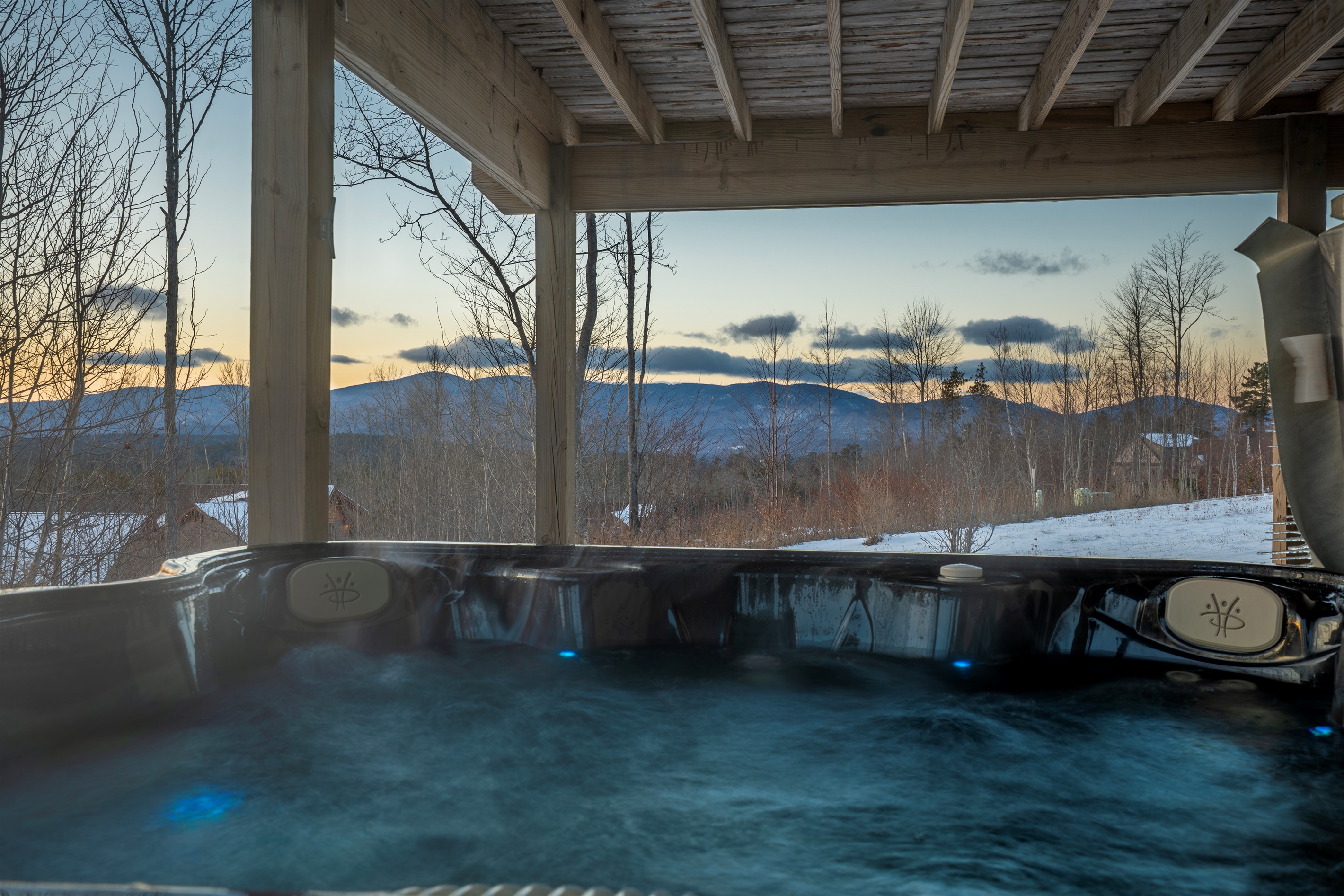 Day or night, there’s nothing better than soaking in the hot tub!