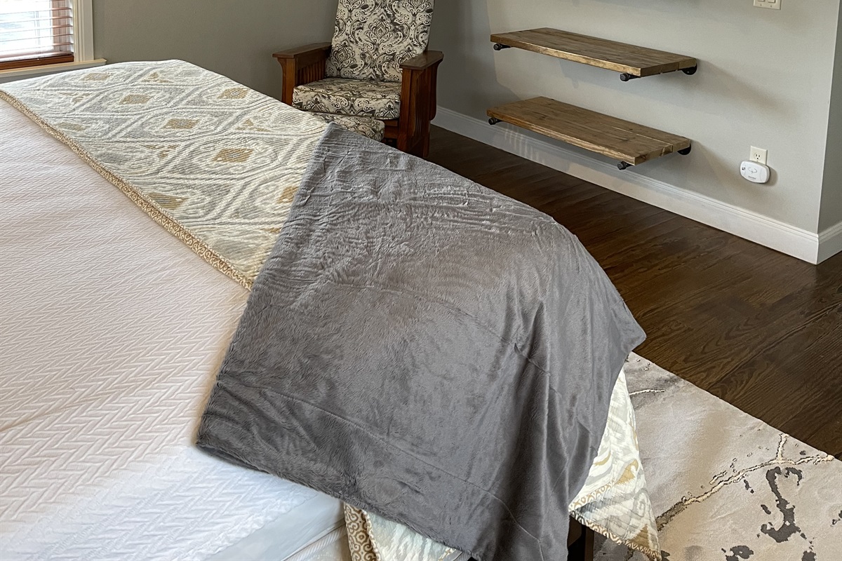 Shelves in second floor bedroom