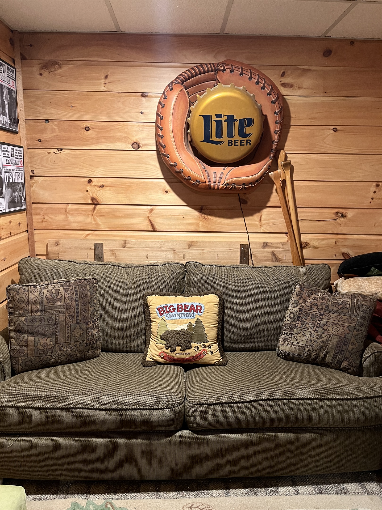Comfy seating in lower level