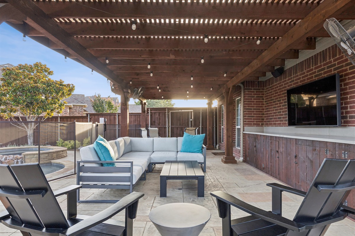 Relax in comfortable lounge chairs between dips in the pool.