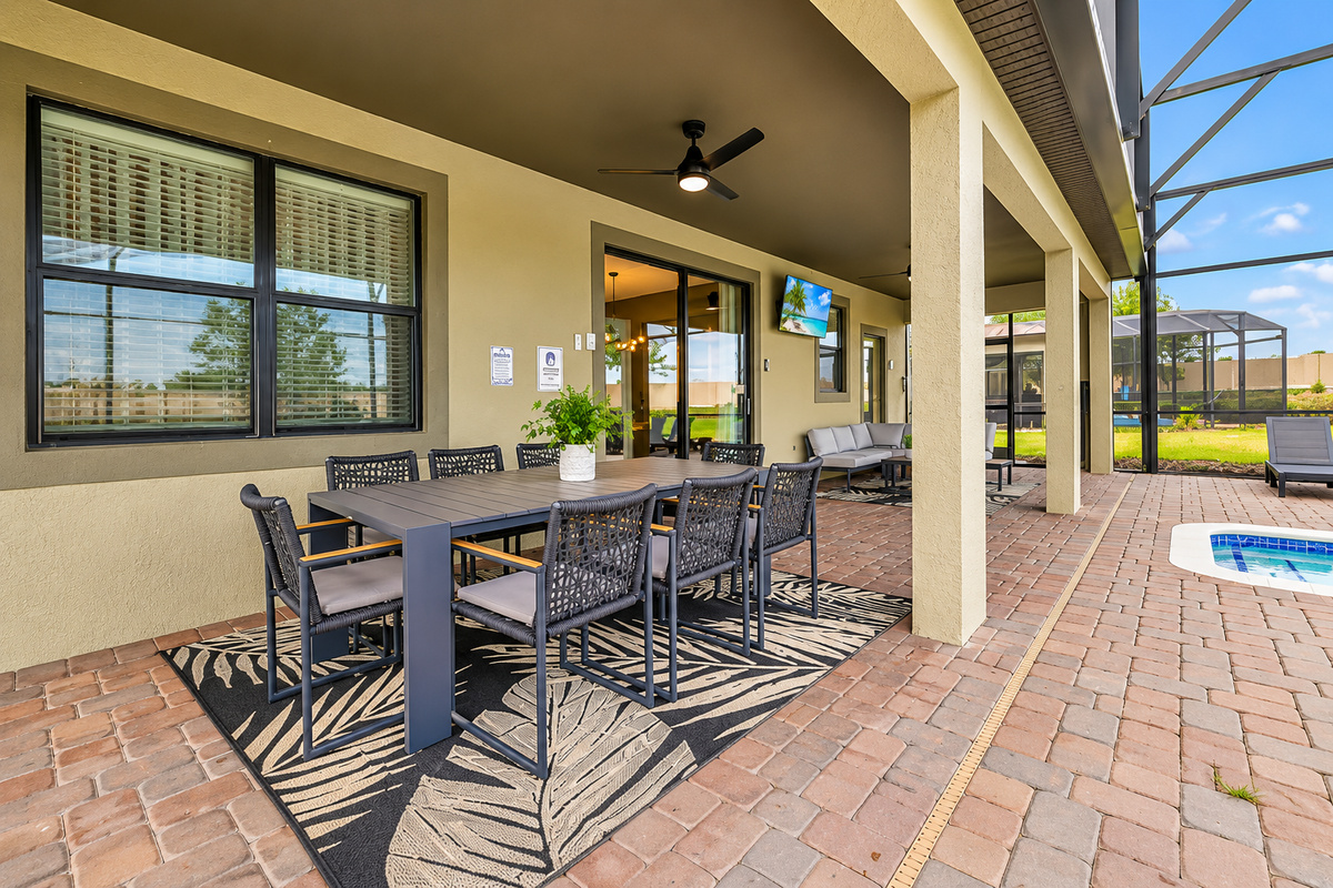 Added seating outside makes it easier to serve snacks to everyone.