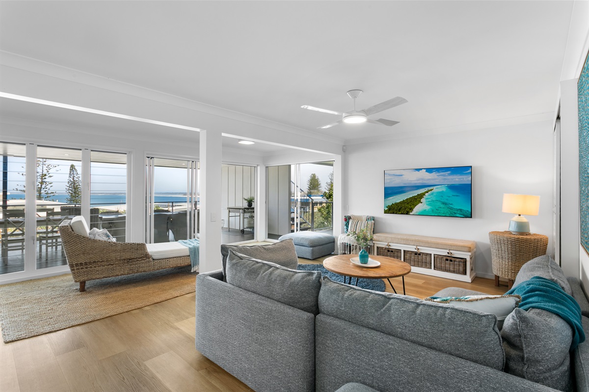 Relax in peace in the 2nd level living room.